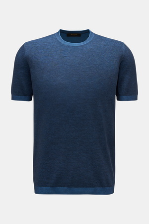 Moorer  - Herren - Kurzarmpullover 'Jude' navy
