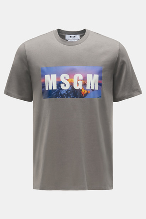 MSGM  - Herren - Rundhals-T-Shirt grau grau