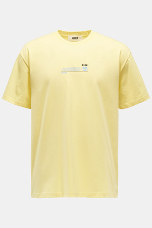 MSGM  - Herren - Rundhals-T-Shirt hellgelb grau