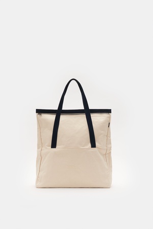 04651 / A trip in a bag - Herren - Tote Bag 'Beach Bag Canvas' creme/navy