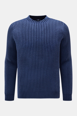 04651 / A trip in a bag - Herren - Wende-Rundhalspullover 'Foggy Rip' graublau/navy
