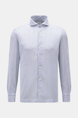 Giampaolo  - Herren - Casual Hemd Haifisch-Kragen weiß/navy gestreift