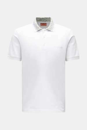 Missoni  - Herren - Poloshirt weiß/schwarz/neongelb