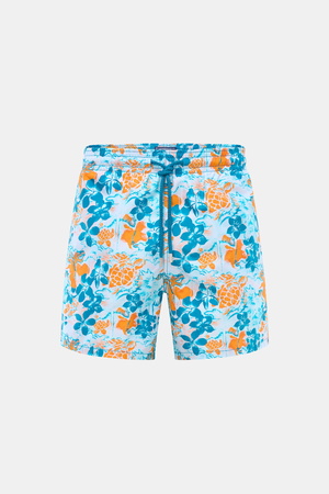 Vilebrequin  - Herren - Badeshorts 'Moorea' blau/neonorange gemustert