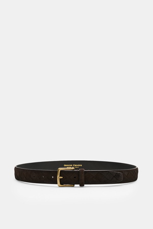 Officine Creative  - Herren - Flechtgürtel dunkelbraun