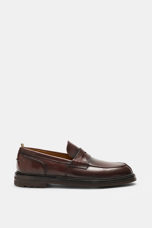 Officine Creative  - Herren - Penny Loafer 'Sax Flexi 001' rotbraun