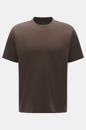Officine Generale Officine Générale - Herren - Rundhals-T-Shirt 'Cneck Tee' dunkelbraun