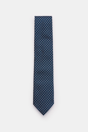 Ermenegildo Zegna Zegna - Herren - Seidenkrawatte schwarz/blau/offwhite gemustert