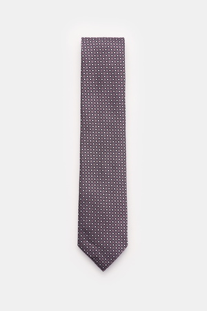 Ermenegildo Zegna Zegna - Herren - Seidenkrawatte schwarz/rosé/offwhite gemustert