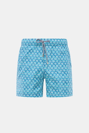 Zeybra Portofino 1962  - Herren - Badeshorts türkis/blau/offwhite gemustert