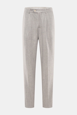 Brunello Cucinelli  - Herren - Wollhose grau/offwhite gestreift