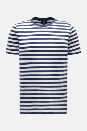 A.P.C.  - Herren - Rundhals-T-Shirt navy/offwhite gestreift