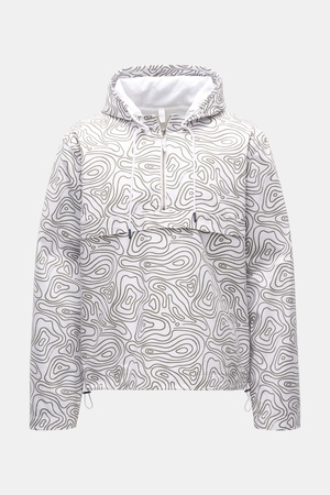 04651 / A trip in a bag - Herren - Windbreaker 'Seamap' weiß/oliv gemustert