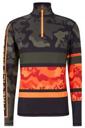 Bogner Fire + Ice Herren First Layer Skishirt Pascal Camouflage/Olivegrün grau