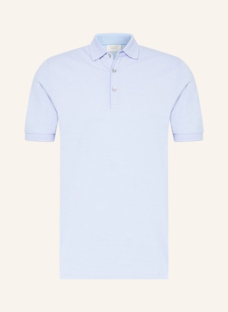 Olymp Jersey-Poloshirt blau beige