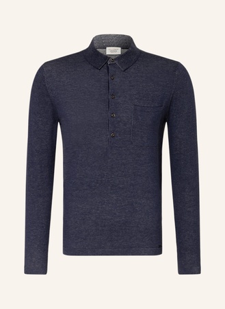 Olymp Jersey-Poloshirt Body Fit blau beige