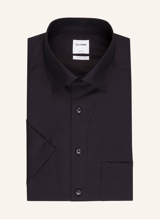 Olymp Kurzarm-Hemd Luxor Comfort Fit schwarz beige
