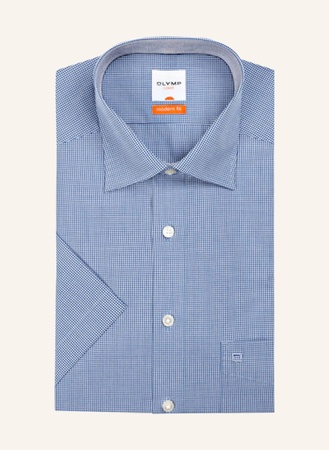 Olymp Kurzarm-Hemd Luxor Modern Fit blau