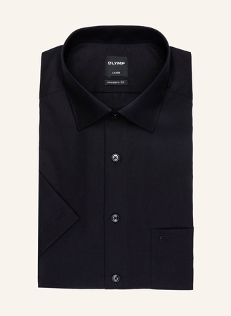 Olymp Kurzarm-Hemd Luxor Modern Fit schwarz schwarz