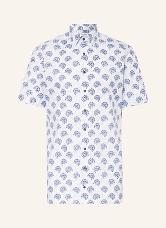 Olymp Kurzarm-Hemd Tendenz Modern Fit blau beige