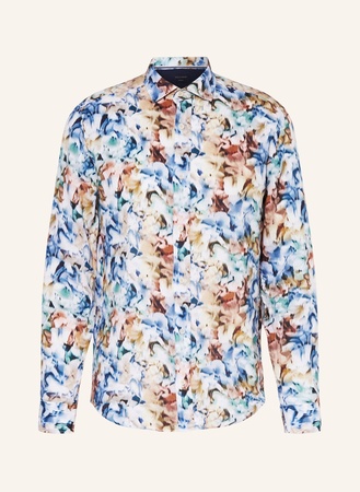 Olymp Leinenhemd Regular Fit blau