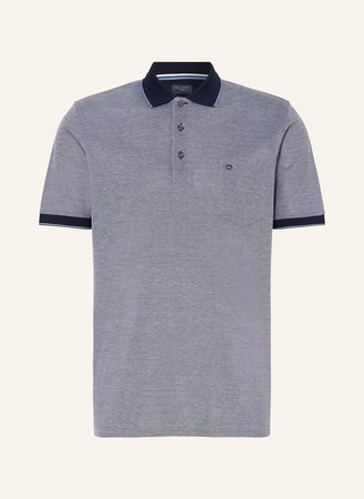 Olymp Piqué-Poloshirt Casual Fit blau