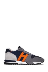 Hogan Herren Sneaker H383 Bicolore Grau/Orange grau