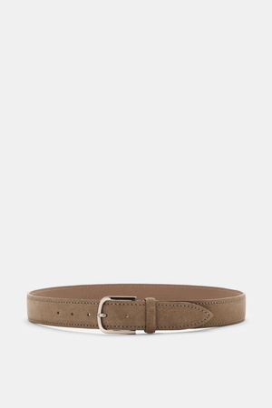 Orciani  - Herren - Veloursledergürtel taupe