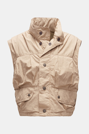 Our Legacy  - Herren - Outdoorweste 'Cropped Exhale Puffa' beige