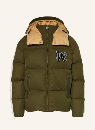 Palm Angels  Daunenjacke Mit Galonstreifen gruen