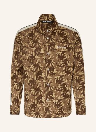 Palm Angels  Overshirt Mit Galonstreifen braun