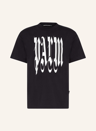 Palm Angels  T-Shirt Gothic schwarz