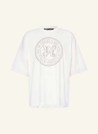 Palm Angels  T-Shirt Mit Nieten weiss
