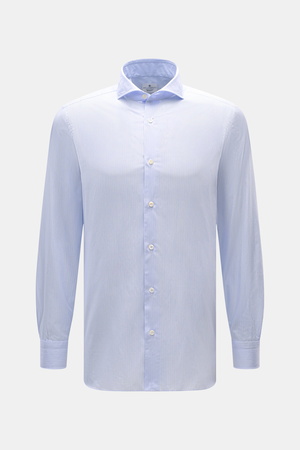 Giampaolo  - Herren - Casual-Hemd Haifisch-Kragen blau/pastellblau gestreift