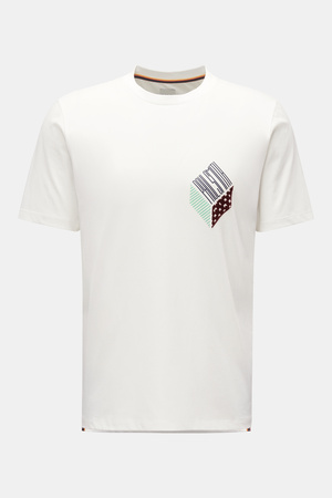Paul Smith  - Herren - Rundhals-T-Shirt 'Cube Logo' weiß grau