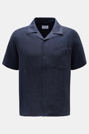 Percival  - Herren - Kurzarmhemd Offener Kragen navy
