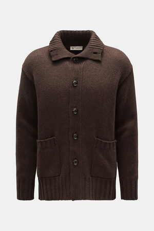Piacenza  1733 - Herren - Cashmere Cardigan dunkelbraun