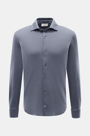 Piacenza  1733 - Herren - Jersey-Hemd schmaler Kragen graublau