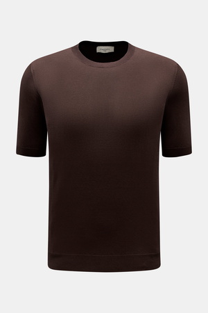 Piacenza  1733 - Herren - Kurzarmpullover dunkelbraun