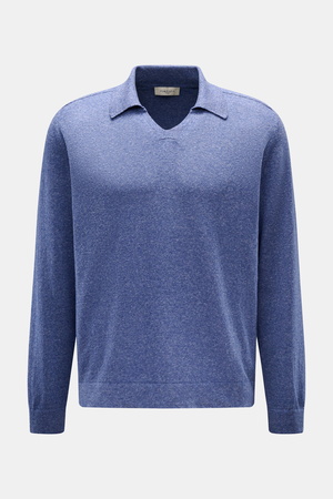 Piacenza  1733 - Herren - Strickpolo rauchblau meliert