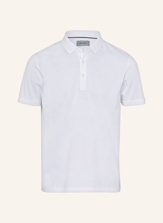 Pierre Cardin  Jersey-Poloshirt weiss grau