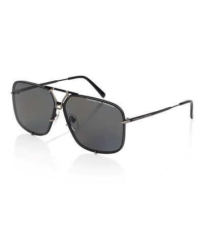 Porsche Design 50Y Sunglasses P´8928 mit flacher Basiskurve 2 - (O) black, platinum grey - 66 grau