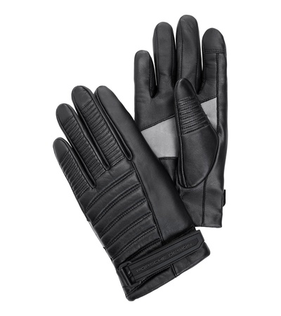 Porsche Design Padded Leather Gloves - jet black - 8.5