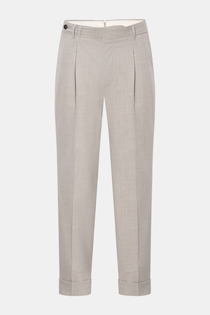 PT Torino  - Herren - Wollhose 'Carrot Fit' hellgrau meliert