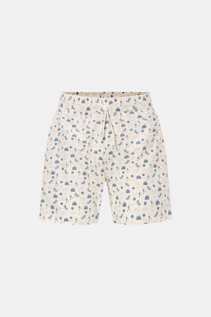 04651 / A trip in a bag - Herren - Badeshorts 'Seaside' creme/rauchblau gemustert