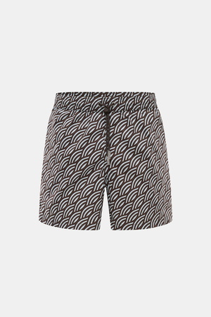 Moorer  - Herren - Badeshorts dunkelbraun/rauchblau gemustert