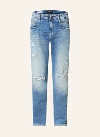 Replay  Destroyed Jeans Anbass Slim Fit blau beige