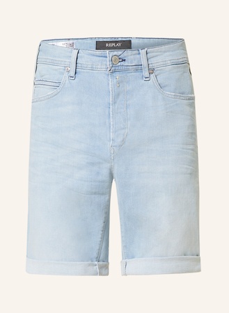 Replay  Jeansshorts Tapered Fit blau beige
