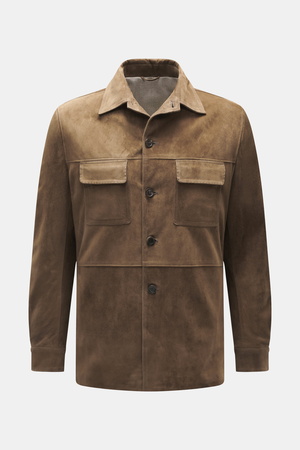 Rifugio  - Herren - Velourslederjacke braun