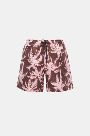 PT Torino  - Herren - Badeshorts dunkelbraun/rosé gemustert